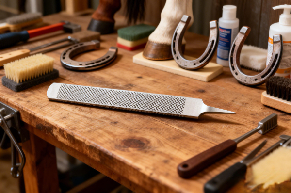 Farrier shoe fitting preparation