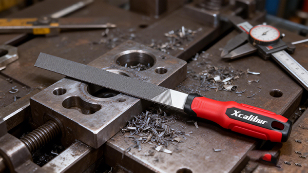 Filing V-grooves and internal angles